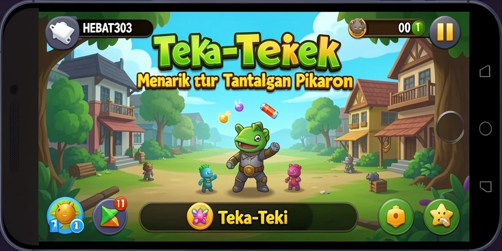 Tampilan antarmuka permainan HEBAT303 dengan teka-teki yang menarik.