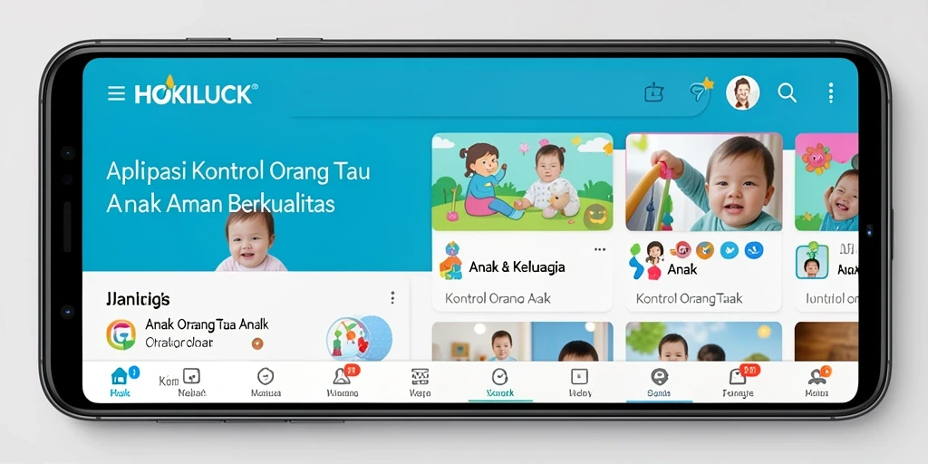 Antarmuka HOKILUCK yang memudahkan kontrol orang tua.