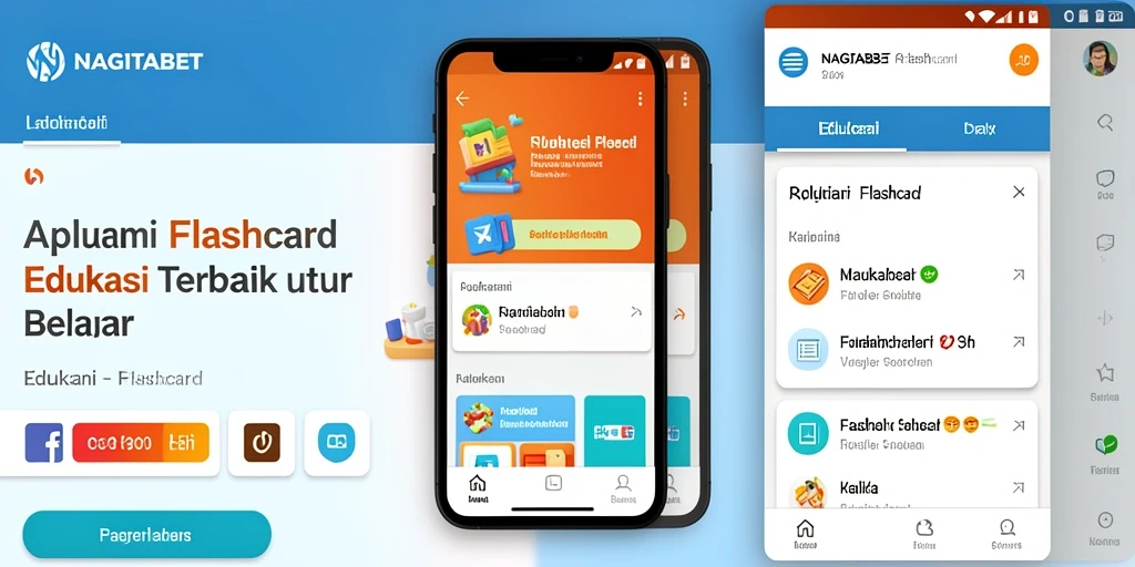 Tampilan utama NAGITABET dengan berbagai flashcard interaktif.