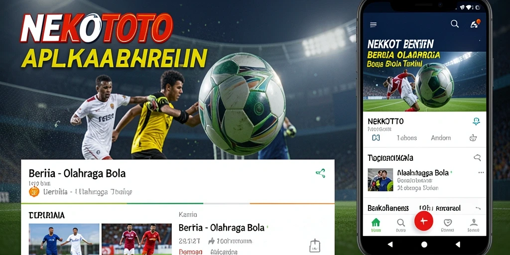 Tampilan antarmuka utama NEKOTOTO untuk berita Olahraga Bola.