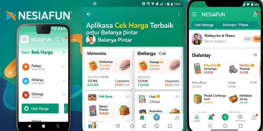 Antarmuka pengguna NESIAFUN yang intuitif untuk cek harga.