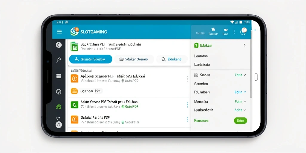 Tampilan antarmuka aplikasi SLOTGAMING dengan fitur Scanner PDF yang mudah digunakan.