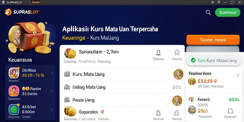 Tampilan antarmuka aplikasi SUPRASLOT yang modern dan user-friendly.